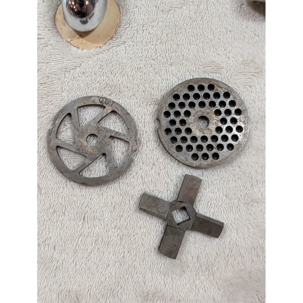 Vintage Magic Hostess Rotary Grater Meat Grinder 4‎ Drum Complete Set